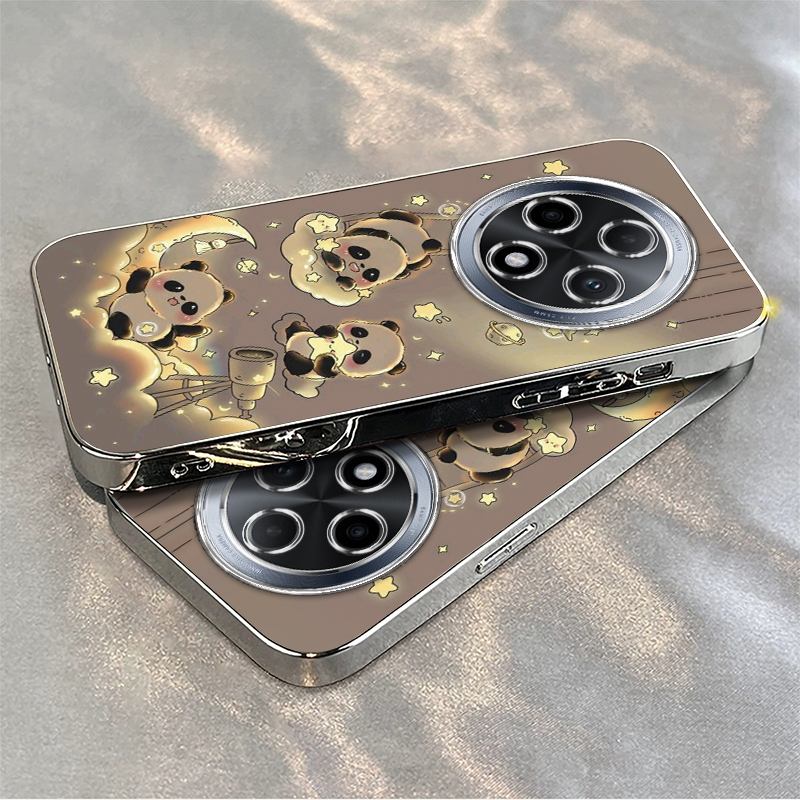 适用oppoa3pro手机壳a2/a1/a58新款a93s软opopa96三只熊猫A575G电镀a11x全包a32防摔a72高级感a35a91a83