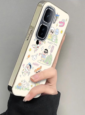 适用iqooneo10/9pro手机壳新款vivoiqooneo8快乐小新ipooneo6se全包防摔iq00neo7/5软硅胶icooneo3电镀高级感