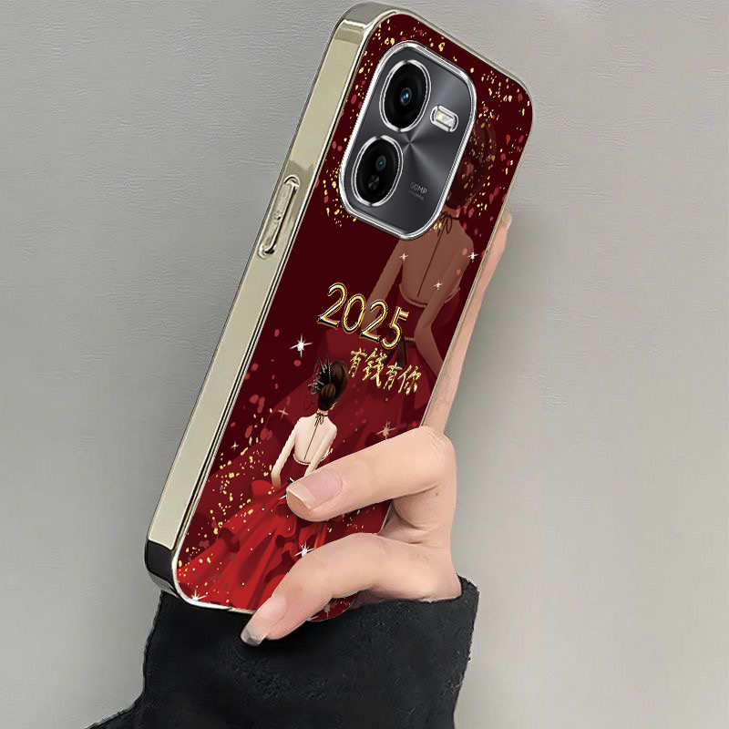 适用vivoy37pro手机壳新款y200Y100i有钱有你y53s硅胶vovoy52s全包y31s标准版防摔y33s电镀y32ty30g潮y11高级