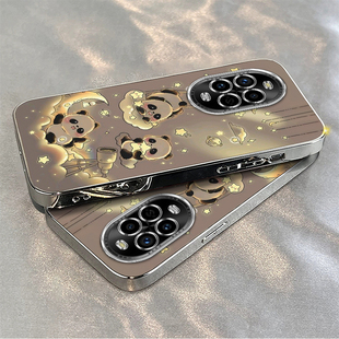适用华为nova13pro手机壳12/11SE新款Nova10por三只熊猫Hinove9硅胶novo87防摔n0va6电镀nava5ipr0女4e3