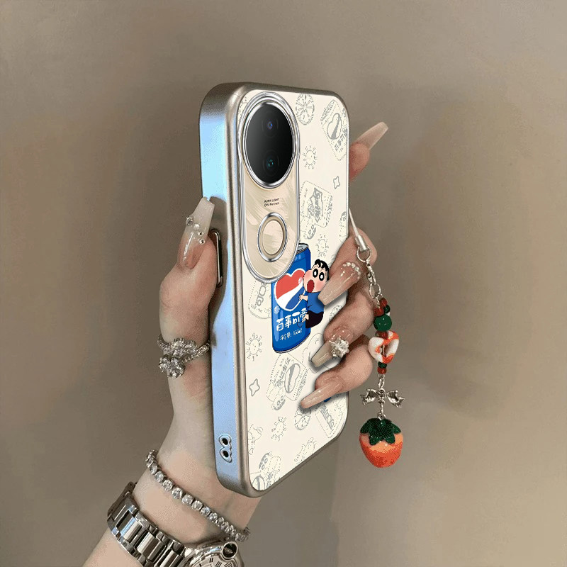 适用vivos20手机壳s19/s18/s17新款s16pro防摔vovos15e硅胶s12全包s10/s9e百事可爱小新vivis7t电镀s6s5高级