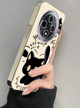 适用oppoa3pro手机壳a2/a1/a58新款a93s软opopa96喵喵黑猫A575G电镀a11x全包a32防摔a72高级感a35女a91a83男