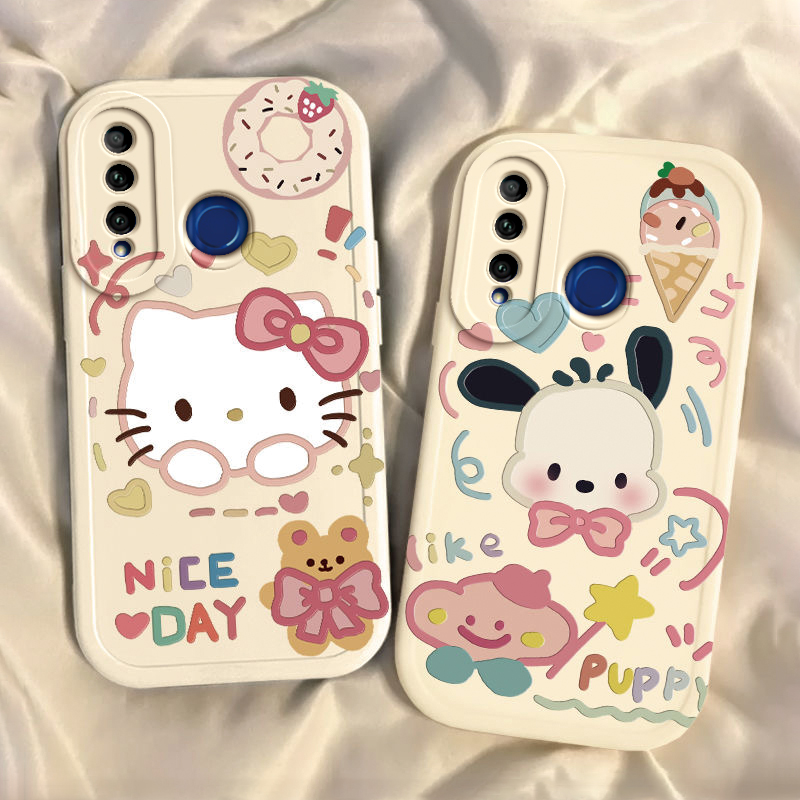 适用华为荣耀20i手机壳honor20i可爱硅胶套全包防摔男女软hry一aloota网红al00ta卡通hryal新款潮送钢化膜