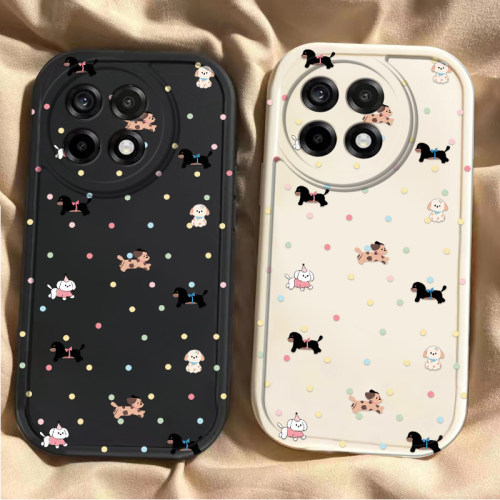 适用一加Ace5手机壳1+Ace5Pro新款OPPO保护套oneplusAce硅胶1加Aec彩色波点狗狗Ae女生1十oppoAce全包防摔