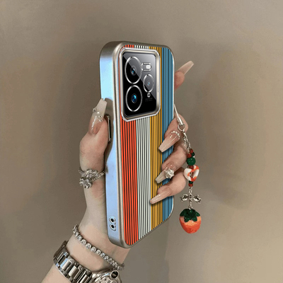适用真我GT7Pro手机壳Neo7xrealmeGTneo6se防摔gt5硅胶套Neo32全包GT2大师探索版竖彩色条纹gtnoe2T女opp高级
