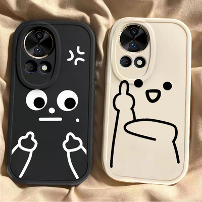 适用华为nova12pro手机壳11SE新款Nova10por可爱搞怪表情Hinove9硅胶novo87防摔n0va6男女nava5ipr0潮4e全包3