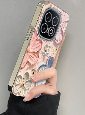 适用iqoo13手机壳新款vivoiqoo12pro彩色海棠花iQOO11S全包防摔ipoo8硅胶套icoo10电镀iq007高级感5iqoou1x