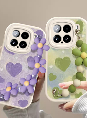 适用小米15手机壳Xiaomi15Pro保护套新款专用外壳硅胶镜头全包防摔高级感不顶膜Pr0十五Por男女绿色链条