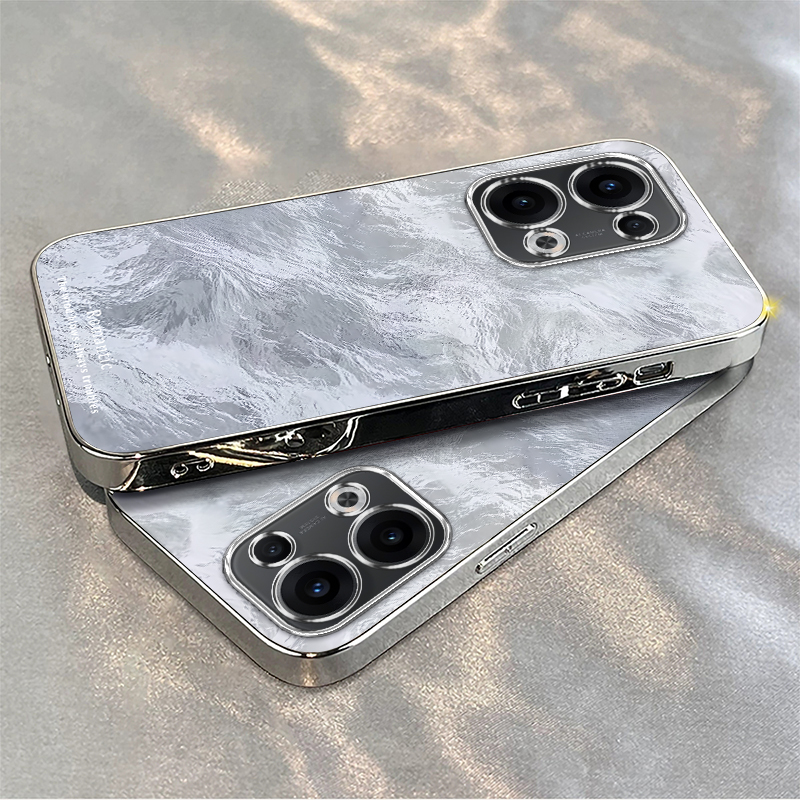 适用oppoReno13手机壳Pro新款reno12/11/10镜头全包reon7/6/5防摔9/8por+硅胶套rone4se冰川银外壳2Z女