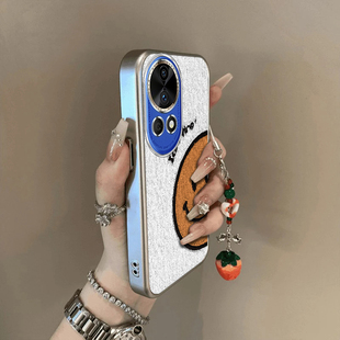 适用华为nova13pro手机壳12/11SE新款Nova10por半边笑脸Hinove9硅胶novo87防摔n0va6电镀nava5ipr0女4