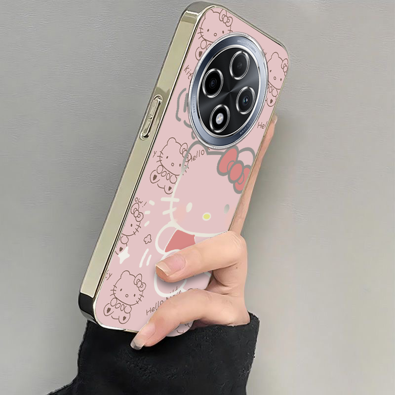 适用oppoa3pro手机壳a2/a1/a58新款a93s软opopa96hello凯蒂猫粉底A575G电镀a11x全包a32防摔a72高级感a35a91a