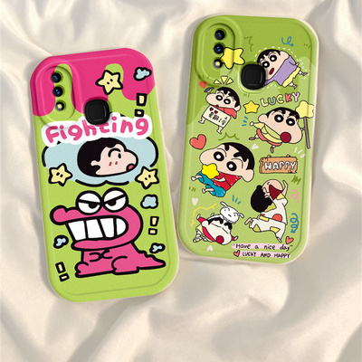 适用于vivox21手机壳新款硅胶x21a恐龙小新保护套X21后指纹全包防摔卡通X21i女可爱网红viv0前置ud超薄软壳潮