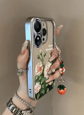 适用荣耀畅玩60手机壳NIC一AN00白色玫瑰保护套华为HONOR新款NICAN六零6O六十ANOO软硅胶全包防摔NICANOO男女