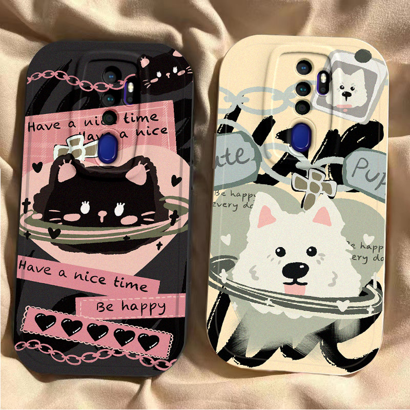 适用oppoA11X手机壳A9硅胶保护套A8女新款oppoA7x全包防摔oopoA5软oppA11s外壳opp0pp0ppoA5锁链猫狗opooa7男