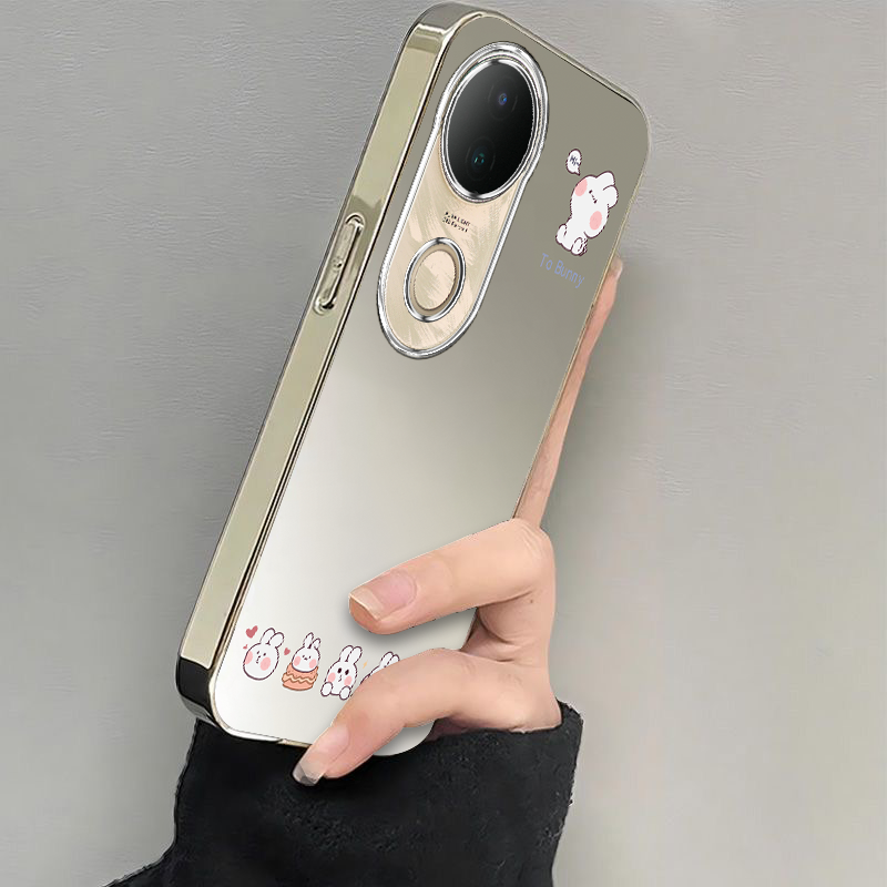 适用vivos20手机壳s19/s18/s17新款s16pro防摔vovos15e硅胶s12全包s10/s9e晕染小白兔vivis7t电镀s6s5高级s1