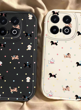 适用iqoo13手机壳新款vivoiqoo12pro彩色波点狗狗iQOO11S全包防摔ipoo8硅胶套icoo10电镀iq007高级感5iqoou