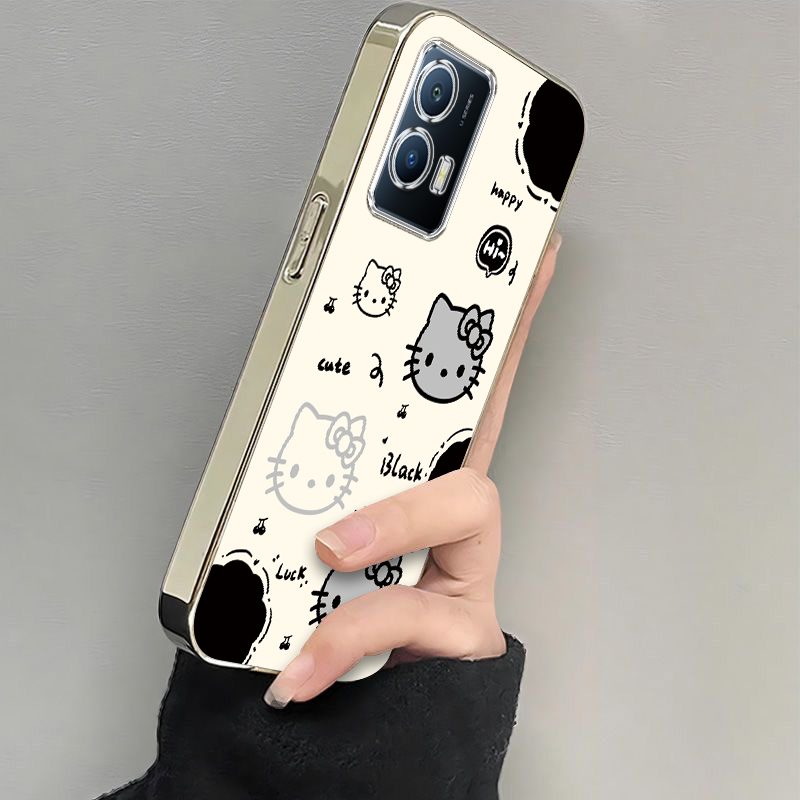 适用iQOOU5手机壳V2165A套U5iQOO新款vivoiQOOU爱酷iQ00iQU硅胶猫爪kt猫全包ioo防摔ipoou艾酷i酷男女iqqou软