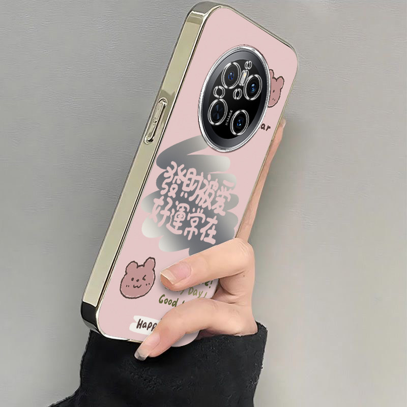 适用华为mate70手机壳新款mate60/50/40pro发财被爱mete30e防摔硅胶M60RS全包软壳mate20por电镀mate10高级感