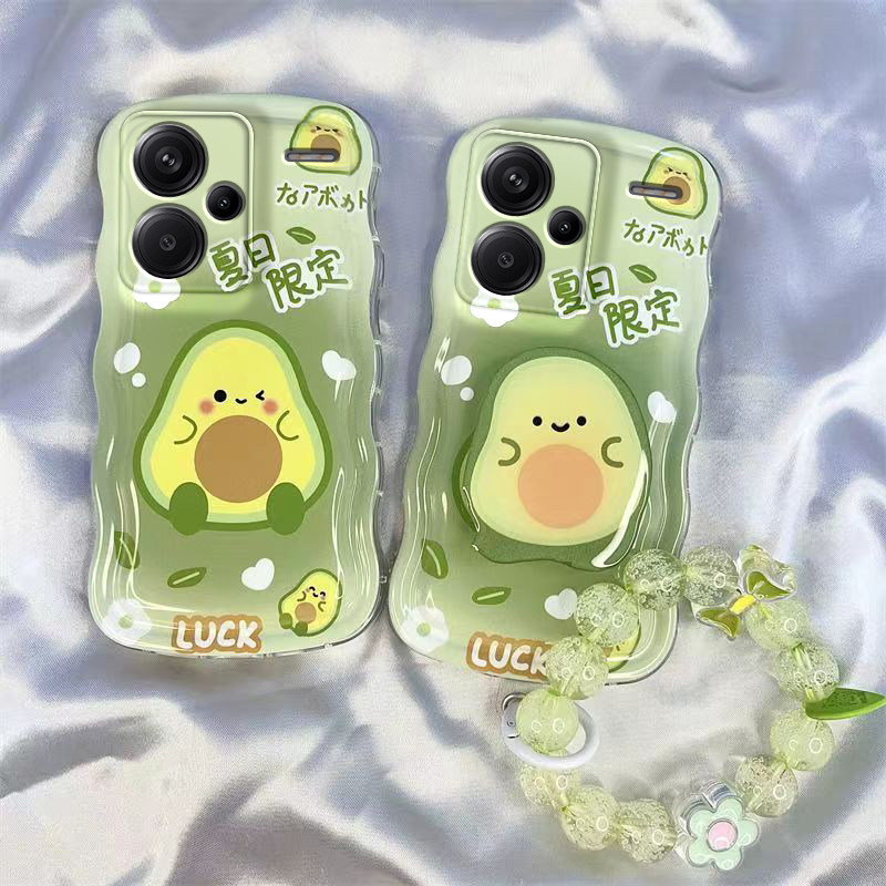 红米Note13Pro+手机壳RedmiNote13Por保护5G套Redmi小米新款13可爱牛油果noto全包nont防摔not男女n0te外壳十