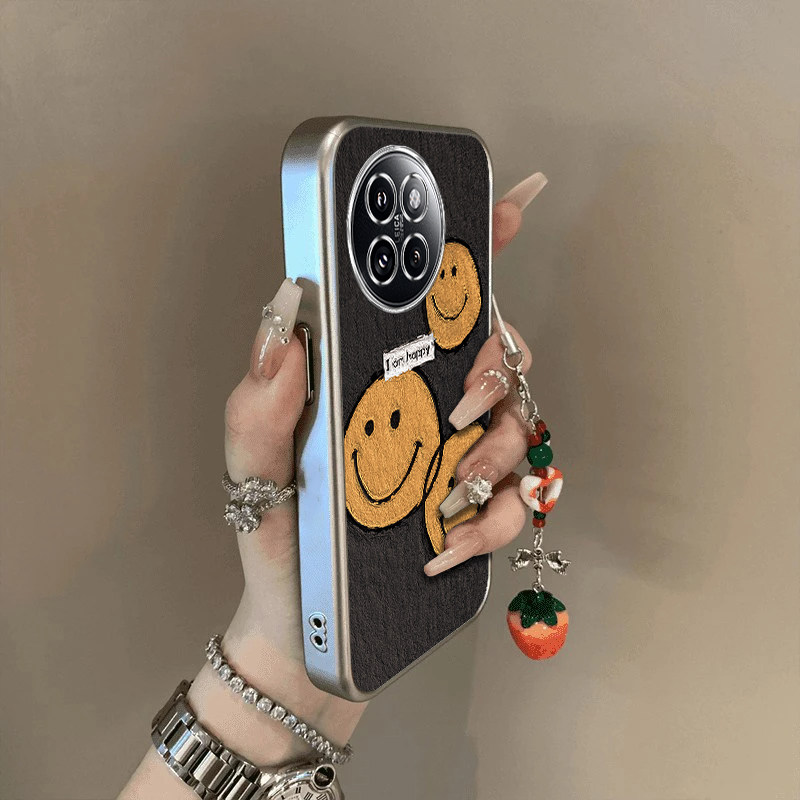 适用小米civi4pro手机壳新款CIVI3软红米10Xpro5G全包防摔Redmi9A10a电镀硅胶套cviv1s三个笑脸2男女高