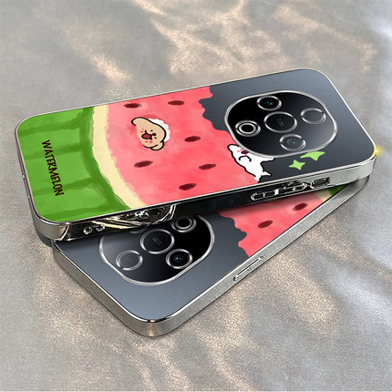 适用vivoy300Pro手机壳新款y200/y78/y77e快乐吃瓜送手y76s硅胶套vovoy66y73sy71t防摔y93s85a女y70sY300