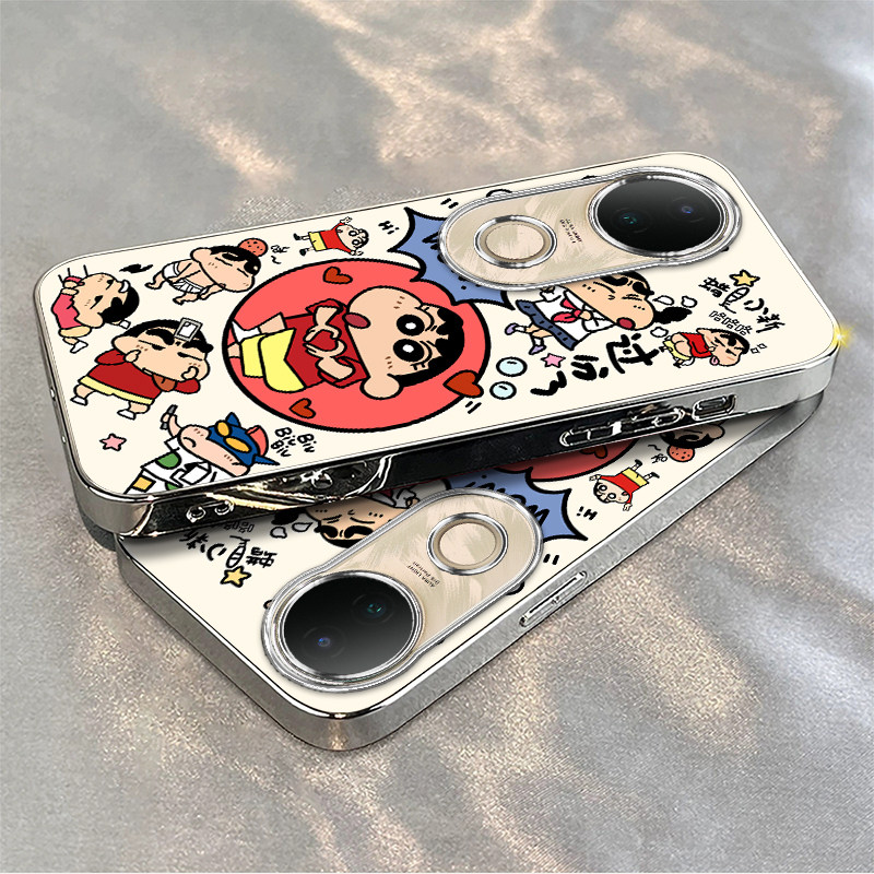 适用vivos20手机壳s19/s18/s17新款s16pro防摔vovos15e硅胶s12全包s10/s9e比爱心小新vivis7t电镀s6s5高级