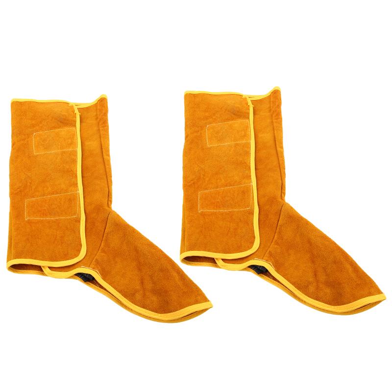 新款牛皮护脚电焊防护氩弧焊护腿隔热保护罩防烫脚套鞋套脚盖包邮