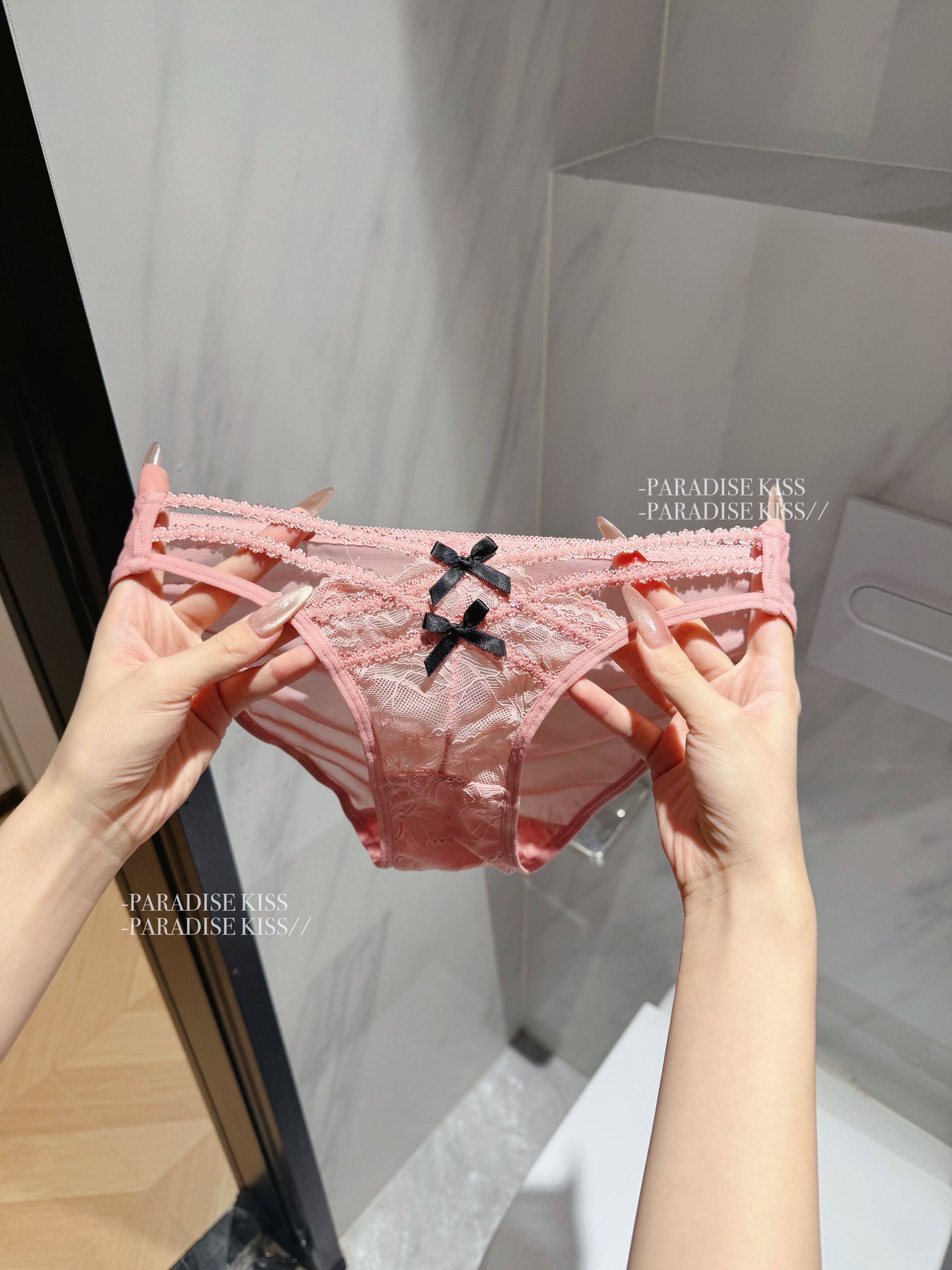 「KISS」小甜娇~低腰纯欲交叉细带镂空内裤性感网纱纯棉裆三角裤,女士内衣/男士内衣/家居服,女三角裤,淘宝优惠券,粉丝福利购,淘宝优惠卷