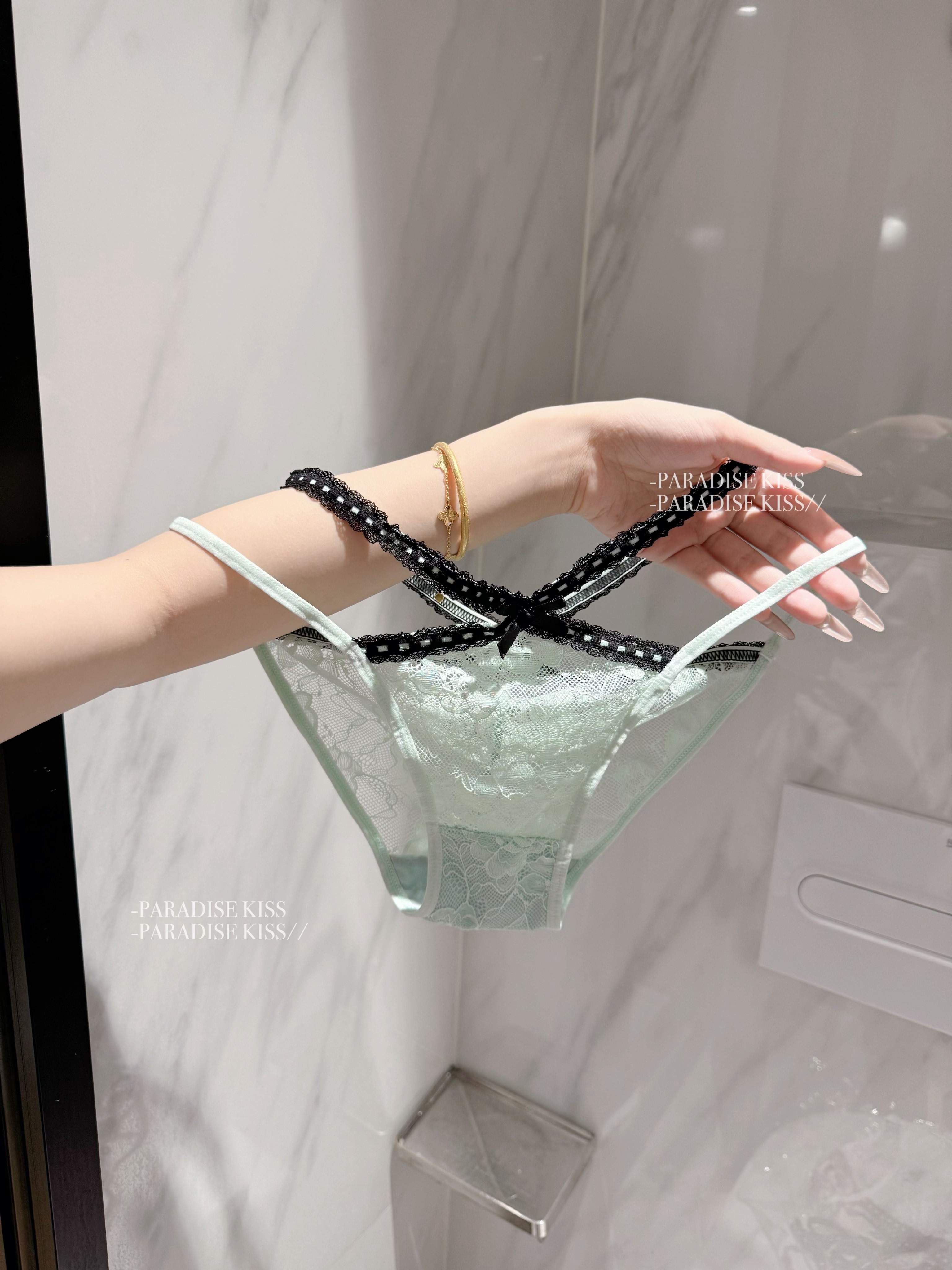 「KISS」捆绑镂空穿绳拼色内裤女透气日系新款全蕾丝女士三角裤,女士内衣/男士内衣/家居服,女三角裤,淘宝优惠券,粉丝福利购,淘宝优惠卷