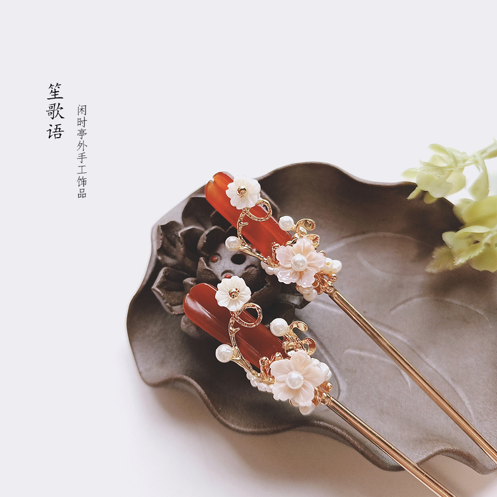 古代风发簪子复古典日常发钗子旗袍盘发汉服订婚发饰包邮 笙歌语