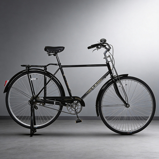 凤凰牌通勤自行车女轻便老式 复古单车普通28寸26寸二八大杠