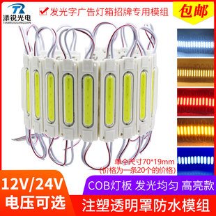 防水led模组灯带 户外广告灯箱招牌发光字光源 高亮COB灯板12V24V