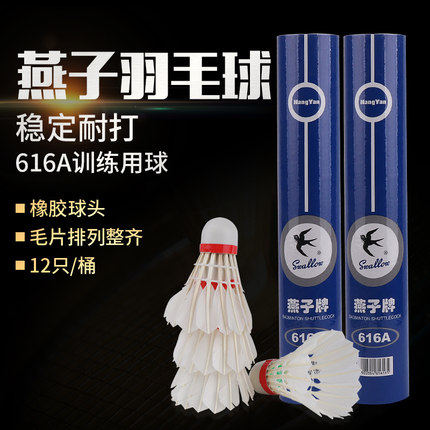 燕子牌616A羽毛球 12只娱乐广场球俱乐部训练球初学学生