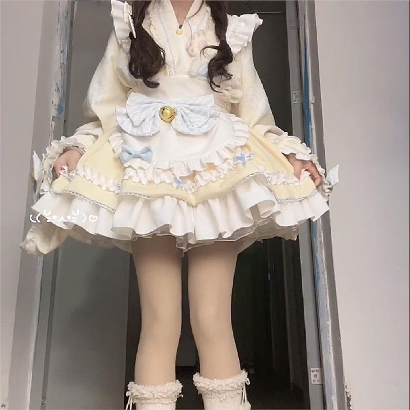 泡泡熊和风洛丽塔女仆小狗套装