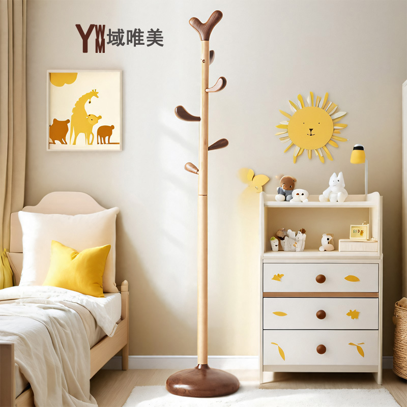 品牌质保衣帽架挂衣架环保全实木