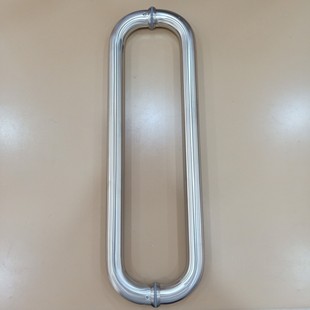 不锈钢304拉丝拉手玻璃门拉手银色拉手弯头大门通常框门拉手400孔