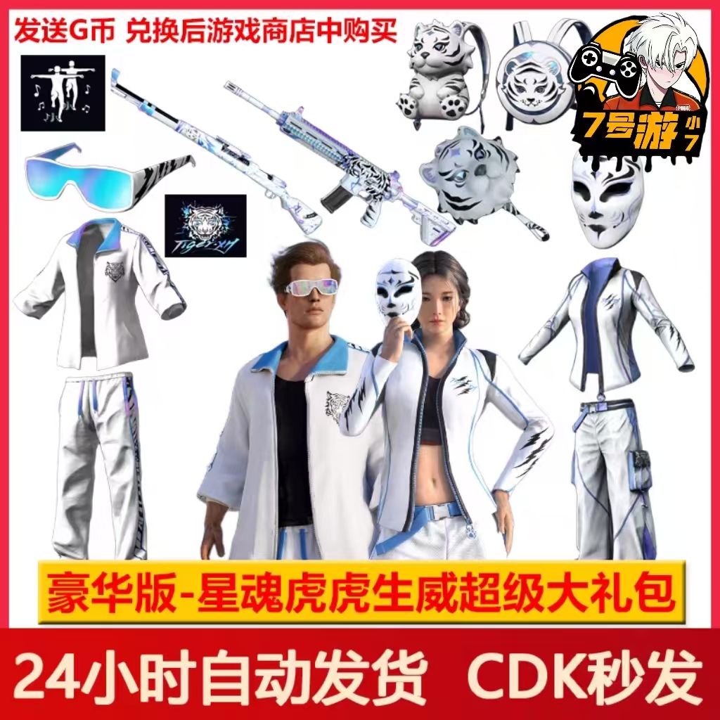 绝地求生星魂大礼包白运动衣服