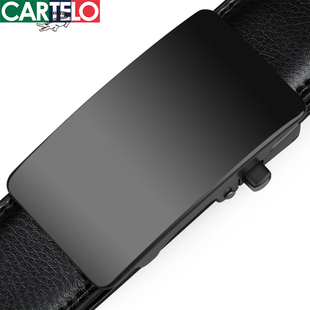 卡帝乐鳄鱼皮带男士 腰带真皮胖子145肥佬TK 加长自动扣145cm大码