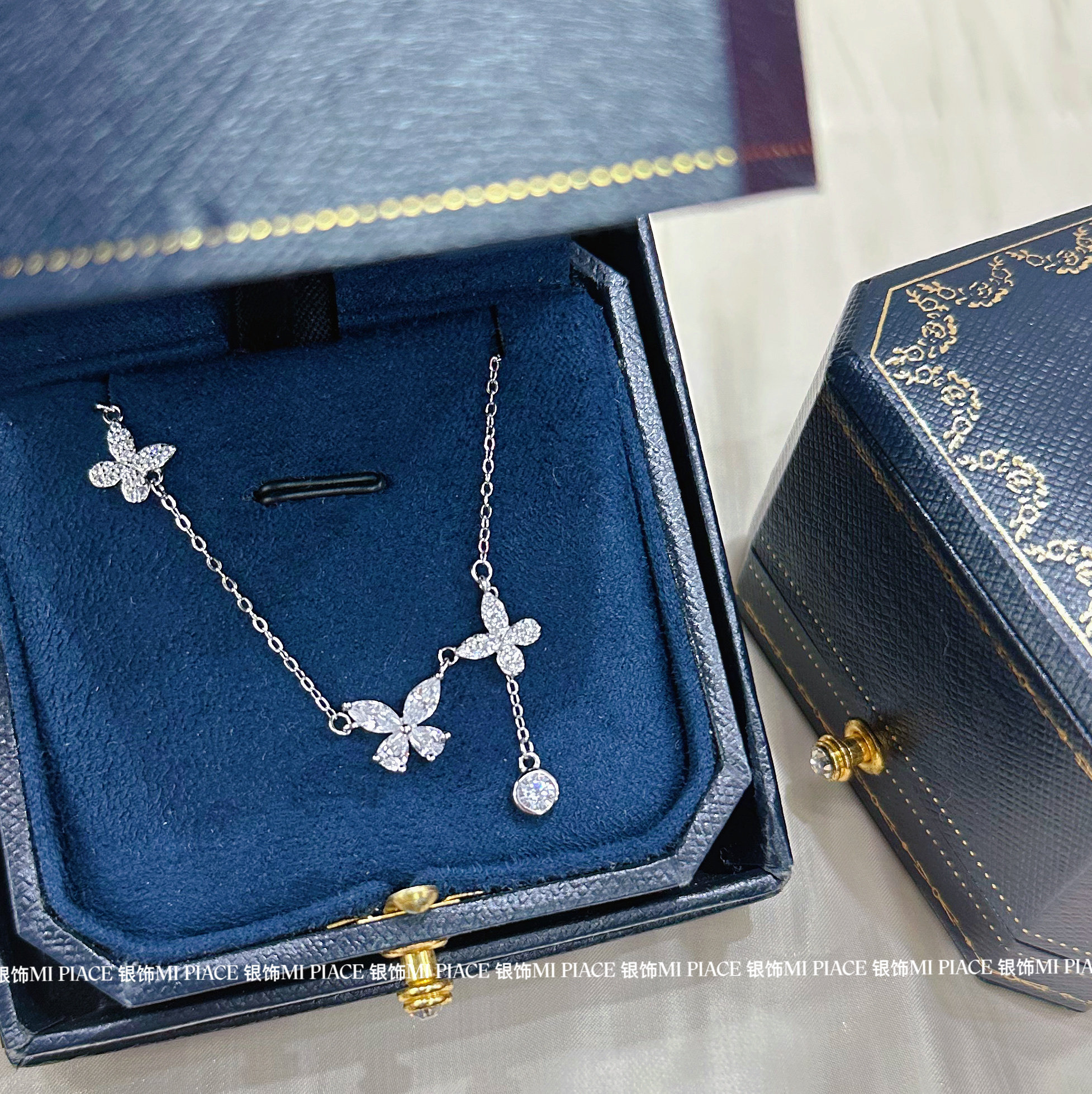 s999纯银流苏蝴蝶项链女轻奢小众高级感设计送女生闺蜜生日礼物