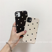 14pro手机壳iPhone13 偷偷藏不住赵露思桑稚同款 ins复古小波点适用苹果15 12promax硅胶女xr保护套11