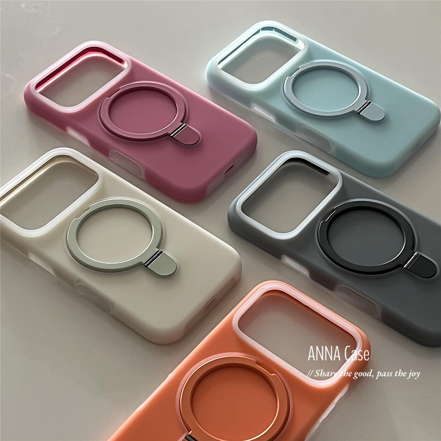 纯色液态硅胶磁吸折叠支架手机壳