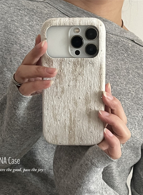 ANNACASE秋冬ins高级亚麻白丝绒闪钻绒布手机壳适用iphone17promax苹果14软13新款15pro女16ProMax防摔保护套