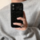 ANNACASE秋冬温柔黑粉丝绒闪钻大视窗手机壳适用iphone17promax苹果14新款 15pro女款 16ProMax防摔保护套17软