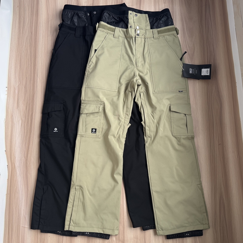 外单男士大码工装滑雪裤 冬季加绒多兜户外防风休闲冲锋裤长裤