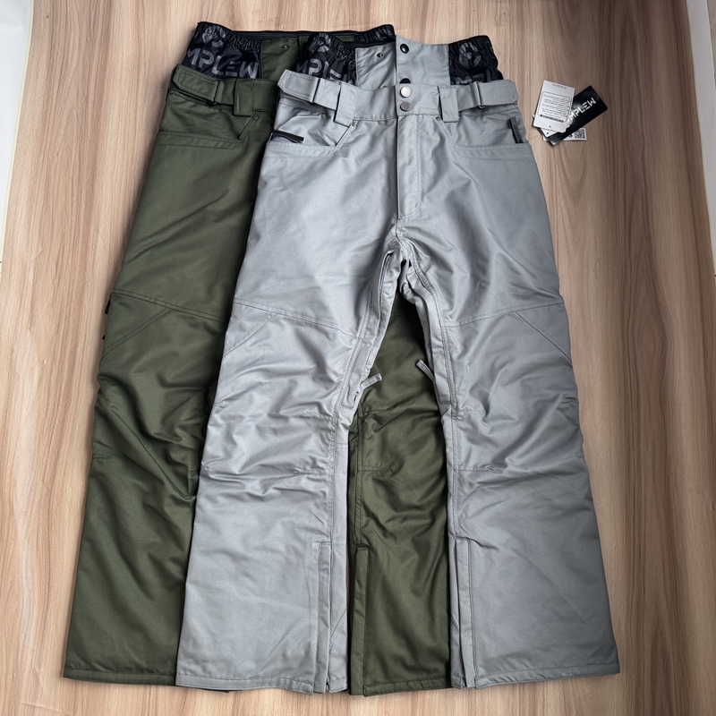 外单男士工装滑雪裤 冬季加绒薄款户外防风多兜休闲工装裤长裤