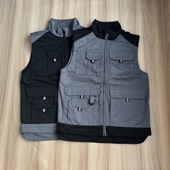 多兜休闲立领坎肩大码 外单男士 春秋季 马夹 休闲钓鱼马甲外套 工装