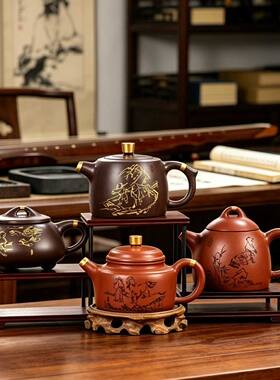 翰墨禅心范曾书画紫砂壶套组新品 当代大儒范曾跨界紫砂将 四壶