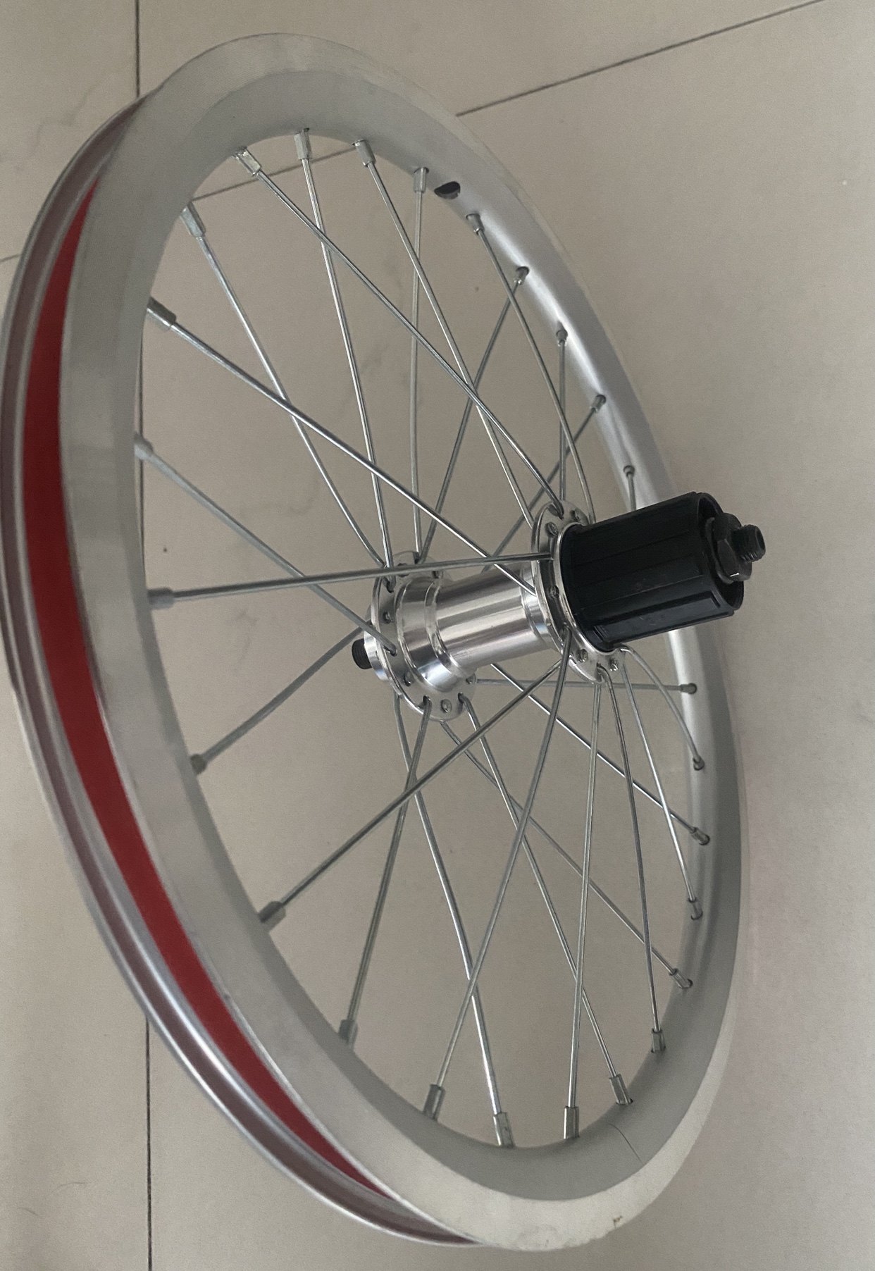 14寸16寸折叠车120mm快拆后轮组双层铝合金车圈789速卡飞花鼓轮组