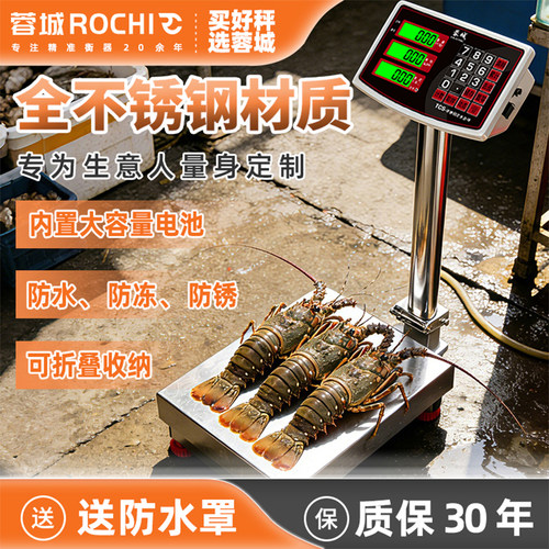 蓉城电子秤全不锈钢防水台秤