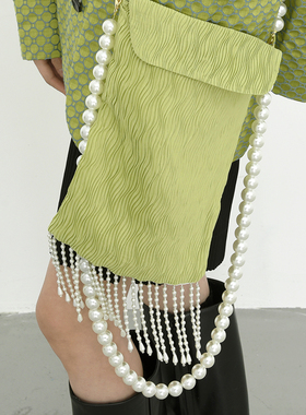 川故纵 【青玉案】 原创设计绿色包包女2026年春季单肩包大布包